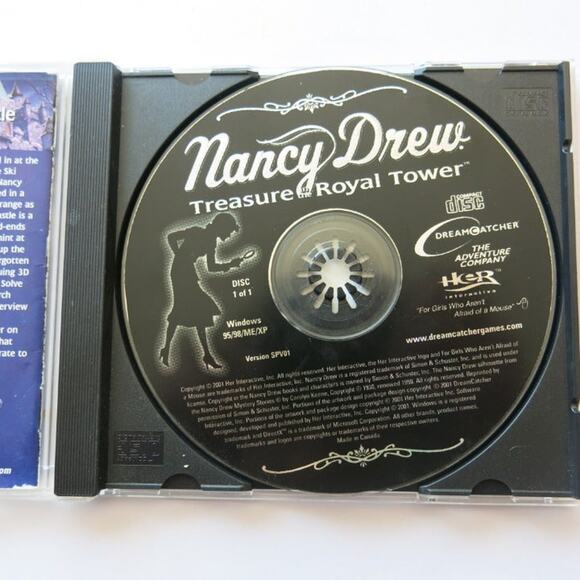 Nancy Drew Treasure in Royal Tower Game PC-CD Rom Software 2001 Windows 95/98 - Picture 3 of 3